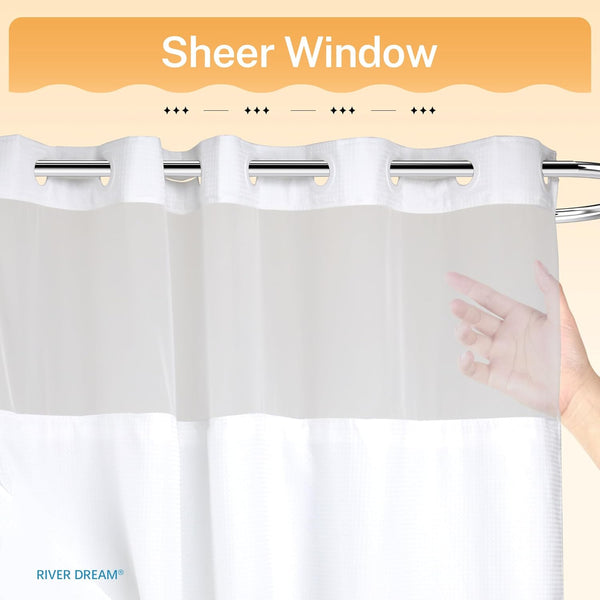 No Hook Shower Curtain