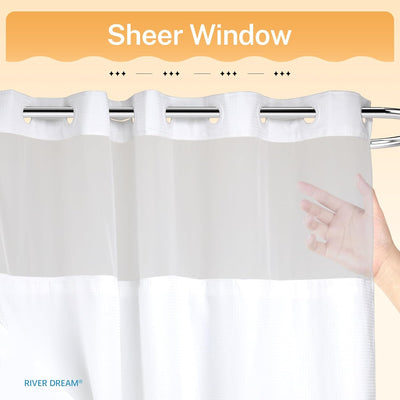 No Hook Shower Curtain