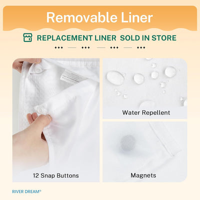 No Hook Shower Curtain