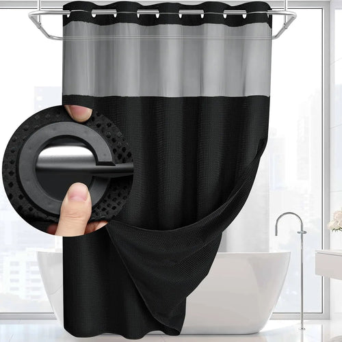 No Hook Shower Curtain