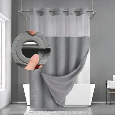 No Hook Shower Curtain