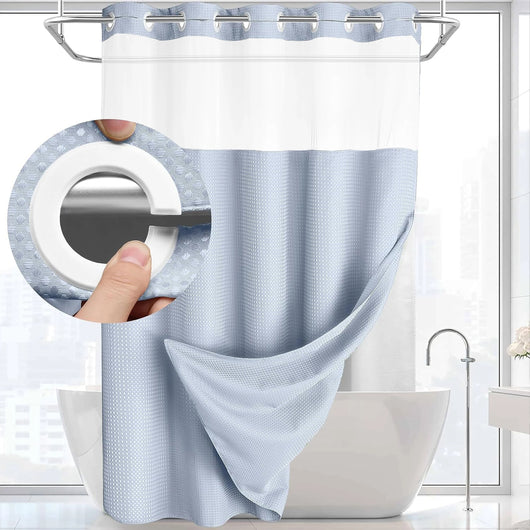 No Hook Shower Curtain