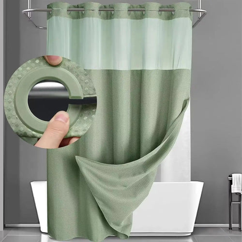 No Hook Shower Curtain
