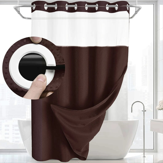 No Hook Shower Curtain